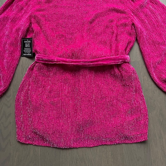 Retrofete Pink Sequin Mini Dress - Picture 7 of 7